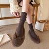 Marrad Autumn-Winter Simple Solid Color Mid-Calf Socks Soft and Comfortable Layered Long Socks Postpartum Socks
