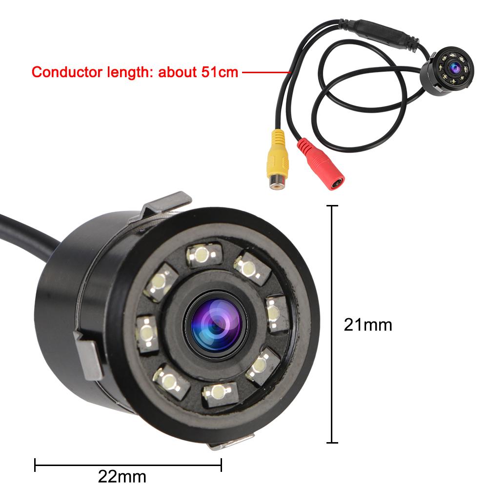 Night Vision 8 LED Reversing For Car 170° Car Rear View Camera Universal Parking Monitoring CCD Waterproof Wide Angle Backup Camera