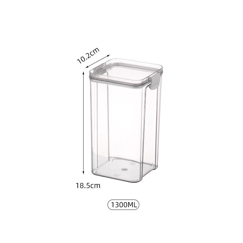 Five Grains Kitchen Airtight Square Spice Jar - Moisture-Proof Food Storage Container