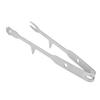 Kitchen Tong with Tip 316 Stainless Steel Anti Slip BBQ Grill Tong with Fork for Steak Meat Vegetables Cooking Serving