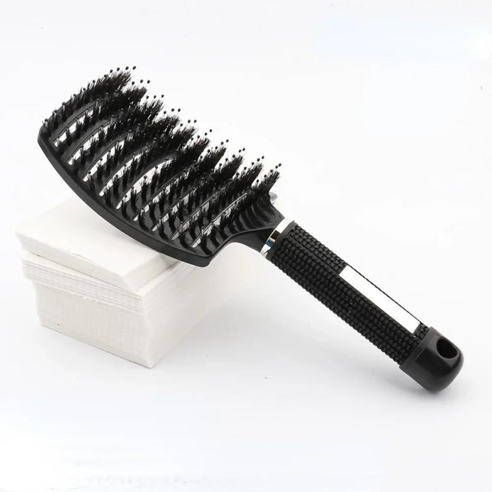 Boy Girl Curved Comb Bristle Massage Comb Curly Hair Styling Hairgrooming Comb Baby Adult Hair Brush Hairdressing Accessories