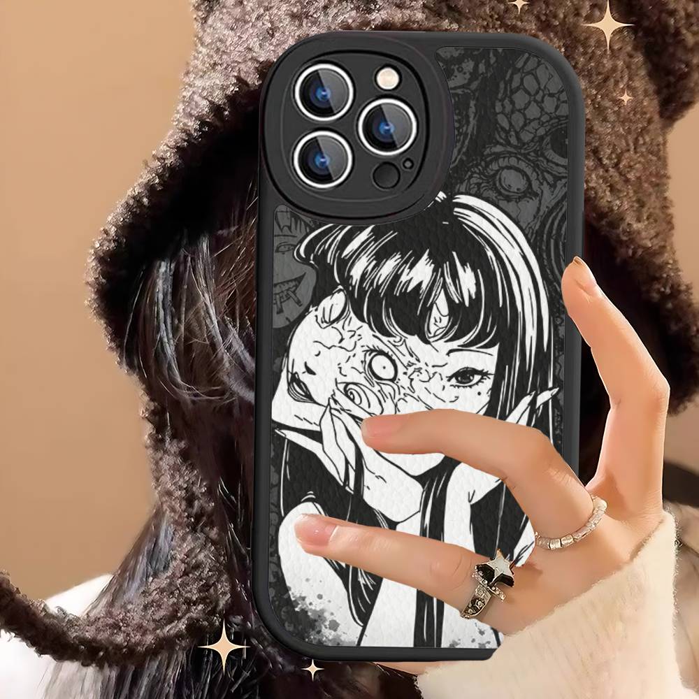 Junji Itos Tomies Leather Phone Case For Iphone 16 15 14 Plus 13 12 11 Pro Max Case