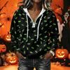 Women's Halloween Print Pullover Hoodie Long Sleeve with