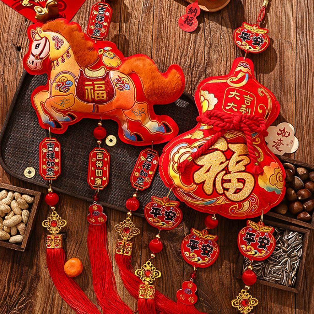 3D Fortune Character Pendant 2026 Horse Year New Year Wall Pendant Home Door Decoration
