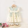 Children's Clothing Summer New Children's Clothing Baby Girl Dress Embroidered Doll Collar Short-sleeved Girls' Dress