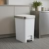 Foot Pedal Trash Can Hands Step Fitted Lid Refuse Container
