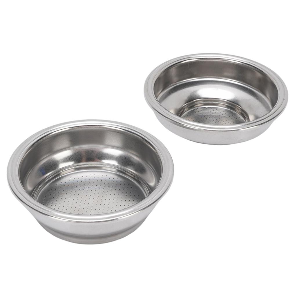 2 Stück 58mm Druckbeaufschlagter Filterkorb Edelstahl 18g Fassungsvermögen Druckbeaufschlagter Korb Kaffeefilter