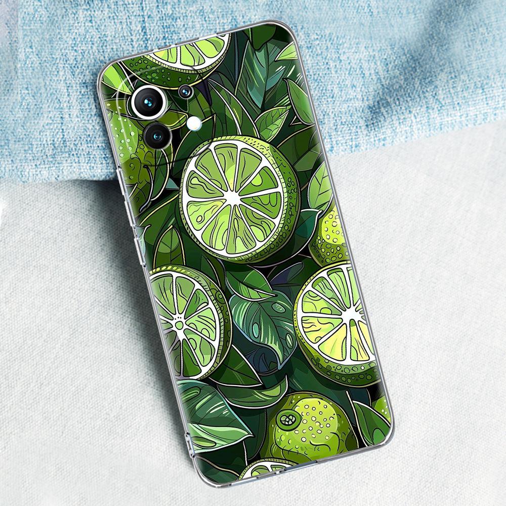 Case For Xiaomi Mi 15 14 13 12 11 Lite 15T 13T 12T Pro Poco X7 X6 X5 Pro 5G X3 NFC F7 F6 F5 Cover Summer Fruits Lemon Print
