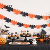 Outdoor Halloween Decor 5 Pcs 10FT Banner, Spooky Spider Bat Skull Ghost Indoor Party Supplies Pumpkin Hanging Bunting Garland for Party, Wall, Mantle