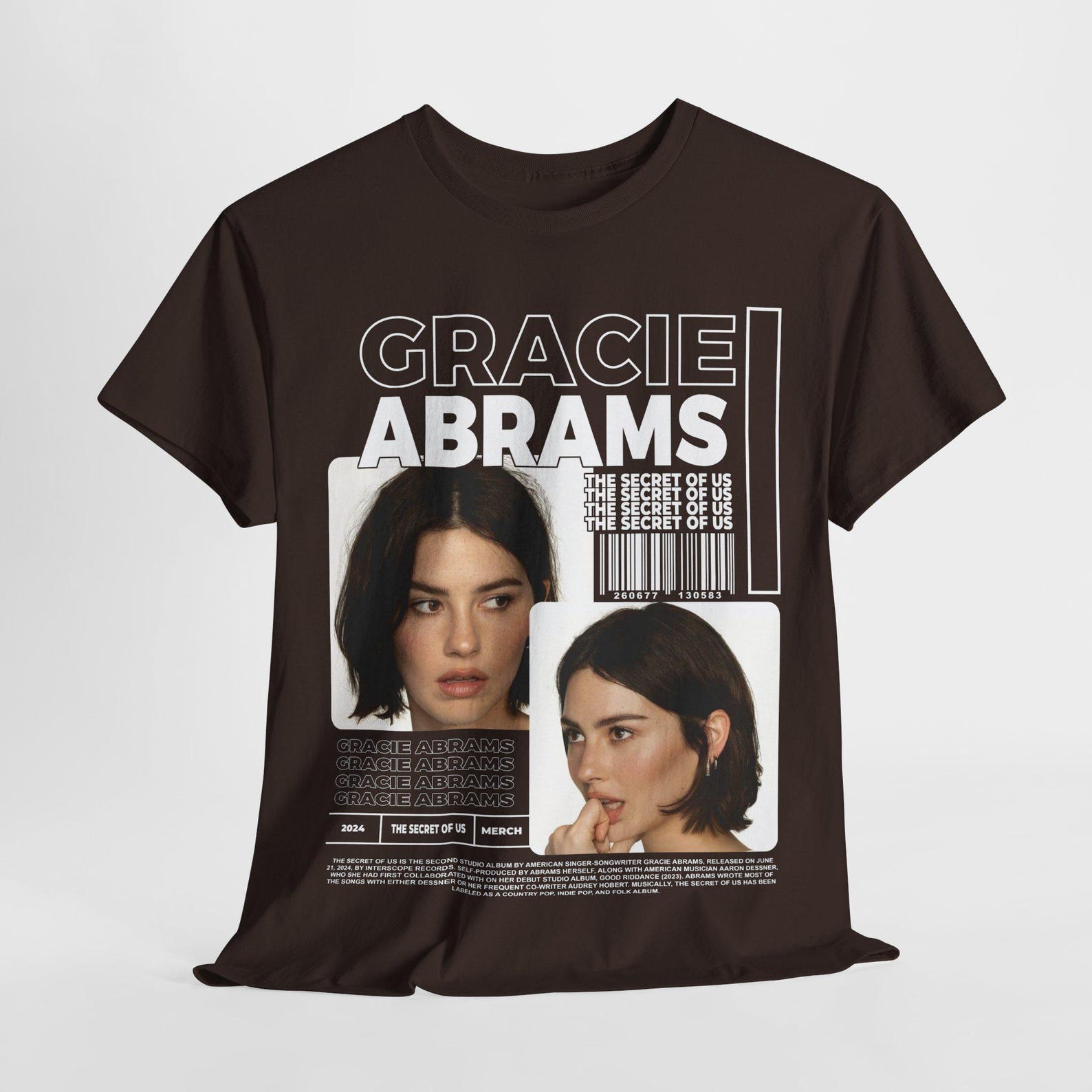 The Secret Of Us Shirt, Gracie Abrams T-Shirt, Music tee S