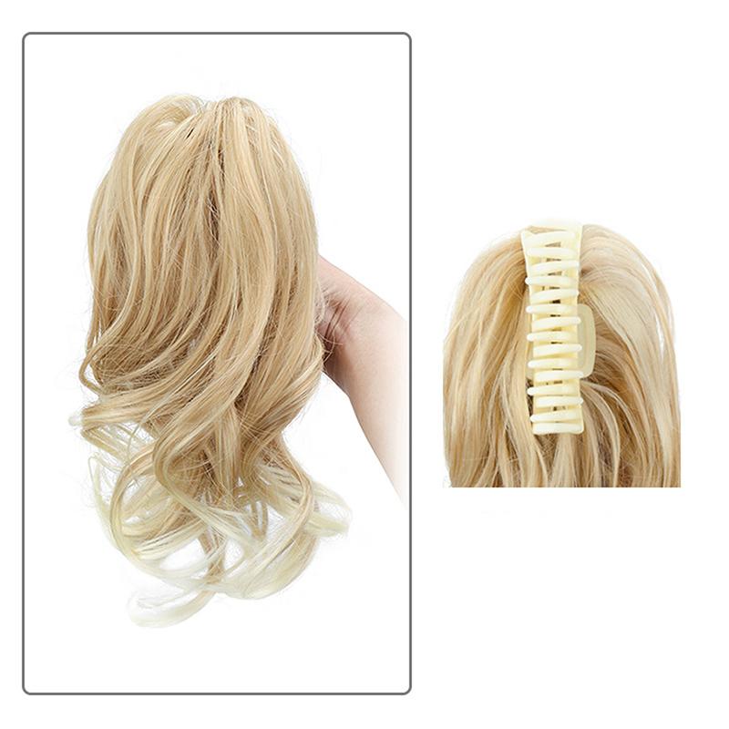 Синтетический короткий кудрявый парик хвостик заколка-краб в хвост наращивание волос милый парик для женщин синтетический хвостик