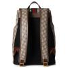 Gucci Ophidia Gold Tone Accessories Double G Logo Canvas And Leather Trimmed Backpack Small Men Backpack Brown 792114-FADMF-9794