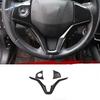 For Honda HRV HR-V Vezel 2014 -  ABS Carbon Fiber Car Central Control Steering Wheel Cover Trim Frame Interior Accessories