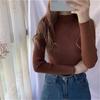 Sweater Women Take Inside the Thin Autumn Winter Solid Color Basic Paragraph Half High Collar Bottoming Knit Sweater Female