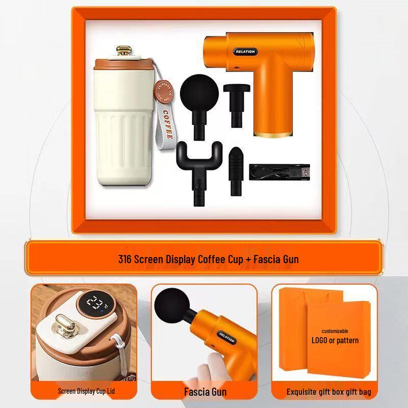 Business Gift Set with Coffee Mug and Massage Gun