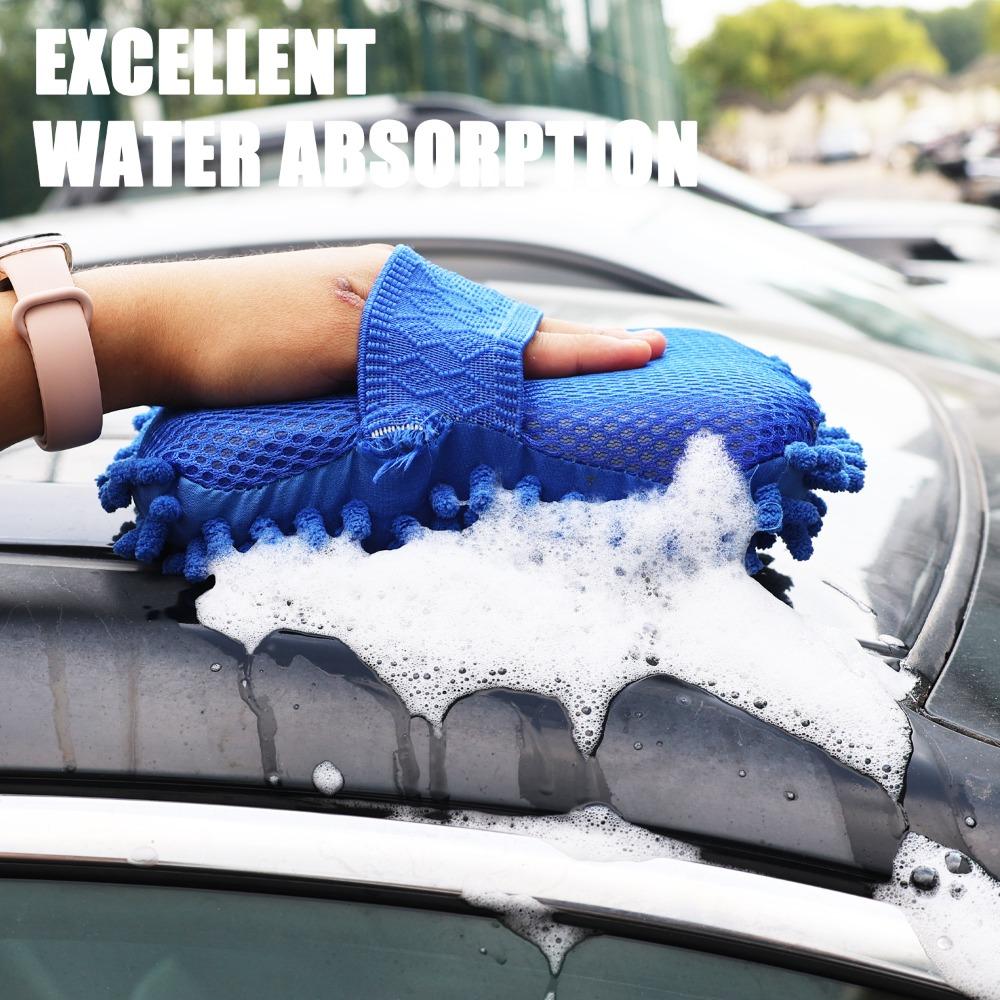Car Cleaning Sponge Car Wash Care Washing Brush Pad Cleaning Tool Microfiber Polishing Dusting Scratch-free Washing Cars Floors