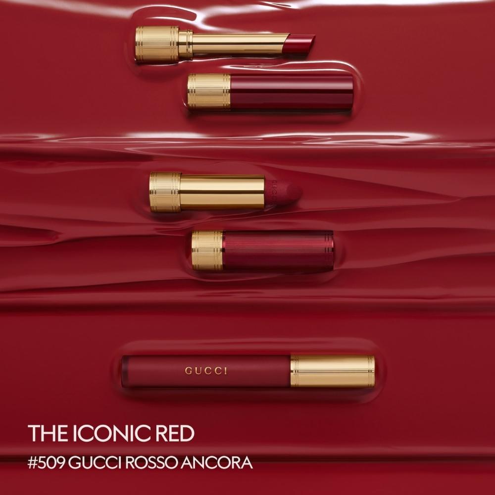 Gucci Glow   Care Shine Lipstick 0.06 Oz  1.8 Ml 402 Vantine Fucshia Fucshia