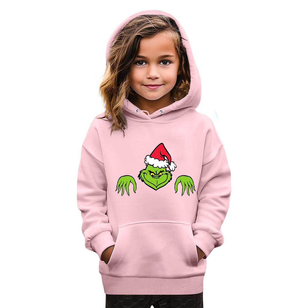 Sweatshirts For Teen Girls Hoodies Long Sleeve Drawstring Pullover Cute Oversized Hoodie Christmas Day