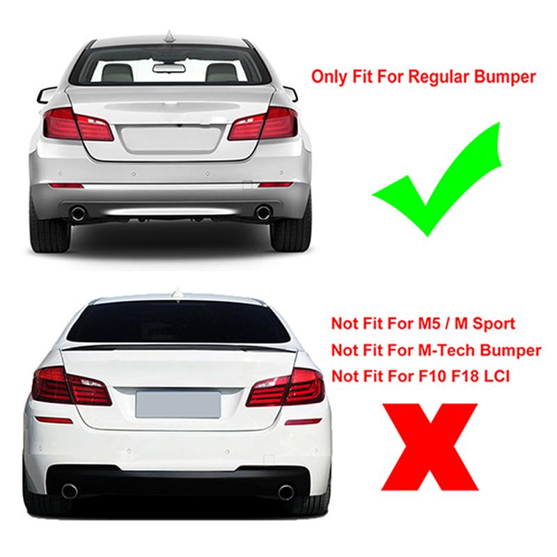 1 Pair Rear Bumper Reflector Light Red Lens Warning Strip Tail Marker For BMW 5 Series F10 F18 2010-2013