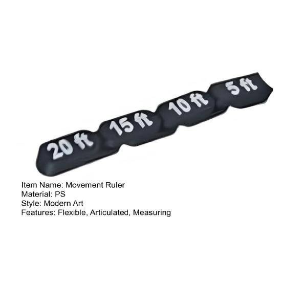 Articulated DND Movement Ruler Flexible Chain Measuring Gauge for Board Games Detachable 1-Inch Links for Measuring Curves Corners