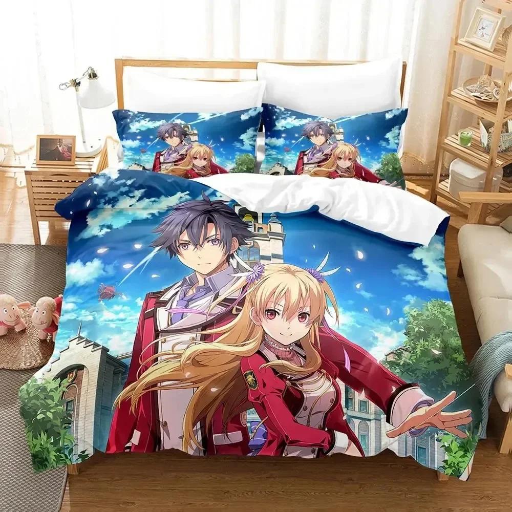 3D Print Anime Legend Of Heroes Comfortable Duvet Quilt Cover Pillowcase Bedding Set Children Bedroom Decoration Home Textile
