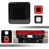 3-In-1 Smoked Lens Universal LED Hauling 2" Receiver Compatible with Truck SUV RV Trailer Rear Bumper Driving lamp Brake Tail Reverse Tow Hitch Cover