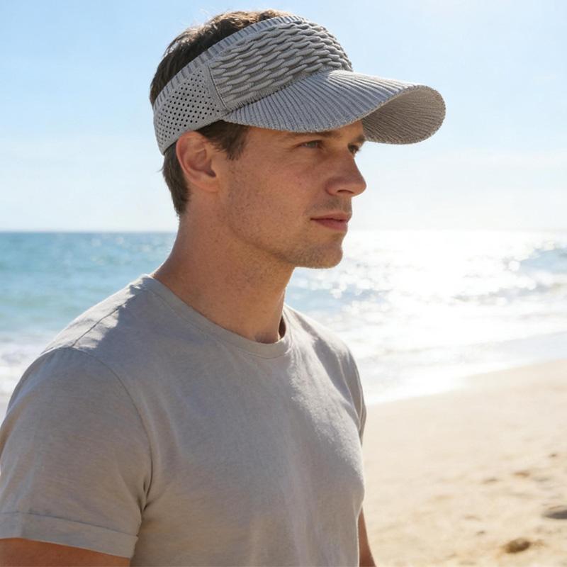 1pc Women Anti-UV Sun Hats Breathable Adjustable Empty Top Visor Caps for Tennis Golf Running Travel Beach Sport Outdoor Hat