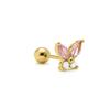 Piercing - LUXENTER - Suife - Multicolore - Zirconia - Finition or jaune 18 carats
