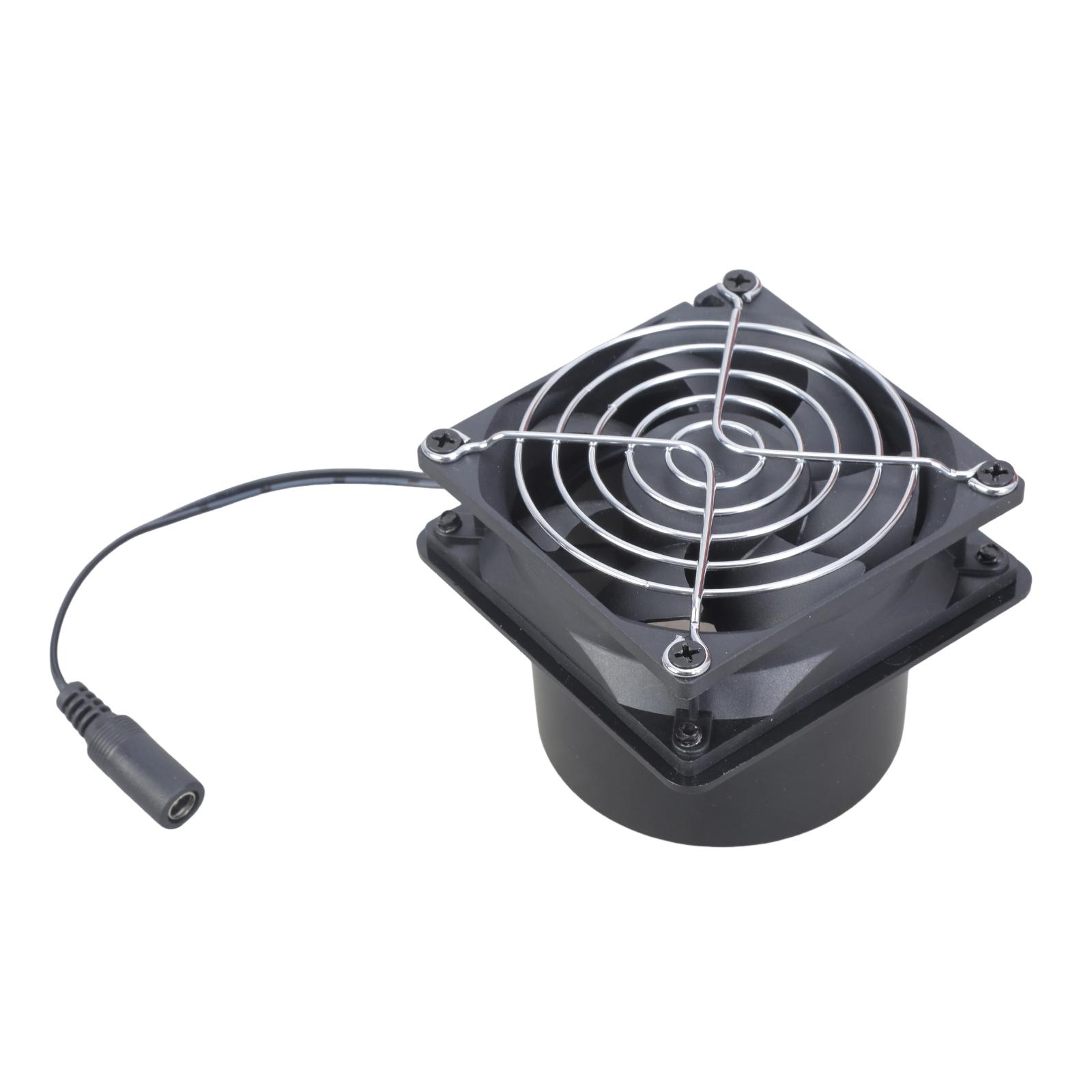 

ABS Plastic Inline Blower 12V 80mm Fan With Two Air Ducts For Hydroponic Systems Kitchen Exhaust And Electronics Cooling 1