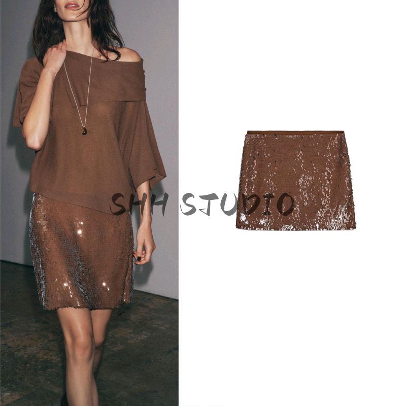 Summer New Product Women's Clothes Fashion Wind Short a Words Beads Decoration Fashionable Temperamental All-Match Mini Skirt 3920104