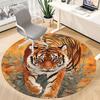 1pc Tiger Print Chair Carpet for Office Non-Slip Mat for Office - Decorative Floor Mat  yy251030244