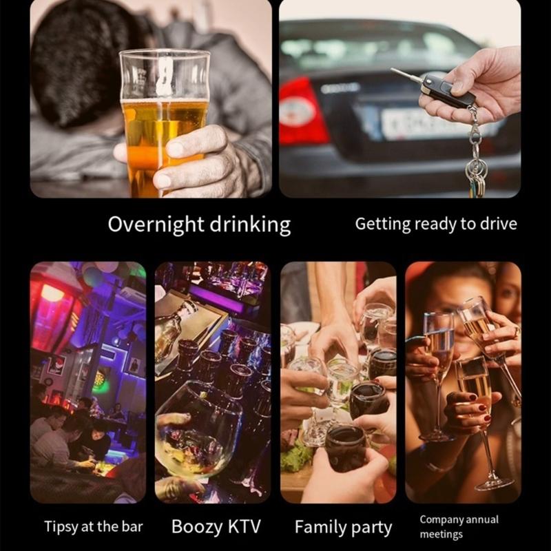 Quick Response Blowing Alcoholicity Tester Professional LCD Digital Display Drunk Driving Detector Portable Breathalyzer