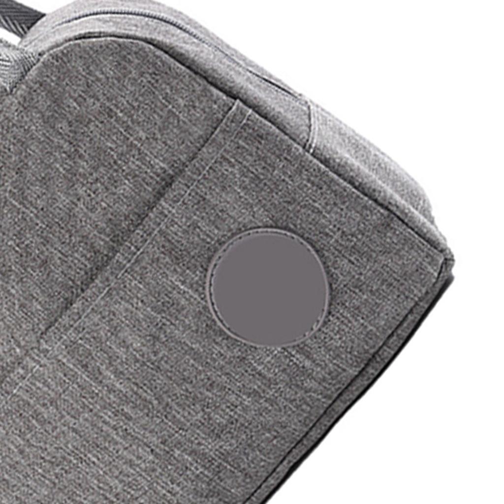 Womens Lunch Box Large Capacity Oxford Fabric Thick Cotton Core Insulated Lunch Bag for Office School Camping Gray