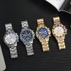 Men's Trendy Quartz Wristwatch with Large Numbers & Alloy Case
