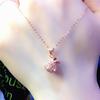 Exquisite Russian Purple Gold Plated Rose Gold Color Gold Plated Money Bag Pendant Classic Fortune Fashion Temperament Collarbone Chain