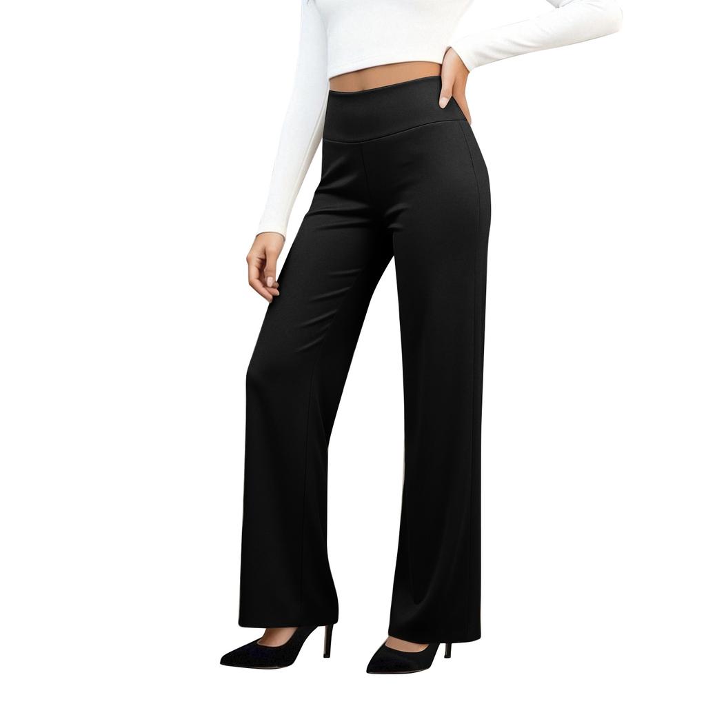 Women's high-waisted yoga pants, work pants, stretchy business-casual trousers