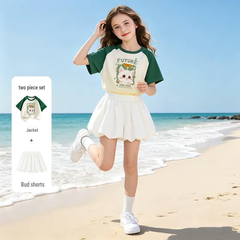 FivePlus Girls' Short Sleeve Summer Set