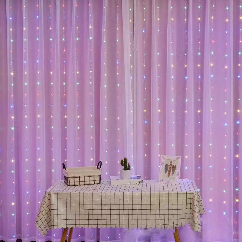 Lumini Cortină Fir Cupru cu Telecomandă USB: Design de țurțuri, Decor de sărbători de Crăciun, Lumini colorate pentru atmosferă festivă