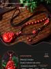 Cinnabar Maitreya Buddha Lotus Pendant Necklace - High-Grade Red Sand for Men & Women