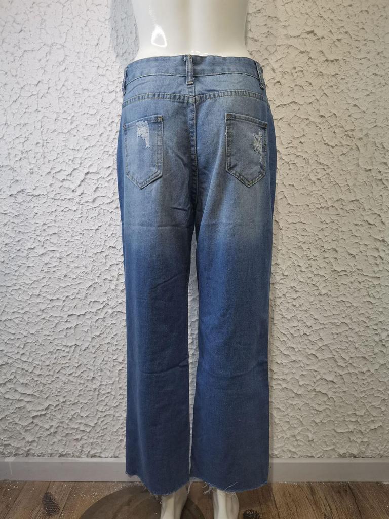 Women's Autumn/Winter Ripped Slimming Denim Pants