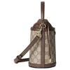 Gucci Ophidia Logo Classic Canvas And Leather Bucket Bag Women Handbags Beige Dark-Brown 838462-FAE0O-9869