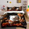 Mouse and Orange Flowers. Bedding Sets Duvet Cover Sets Duvet Covers Pillowcases(1 * Duvet Cover 2 * Pillowcases Without Duvet Insert)