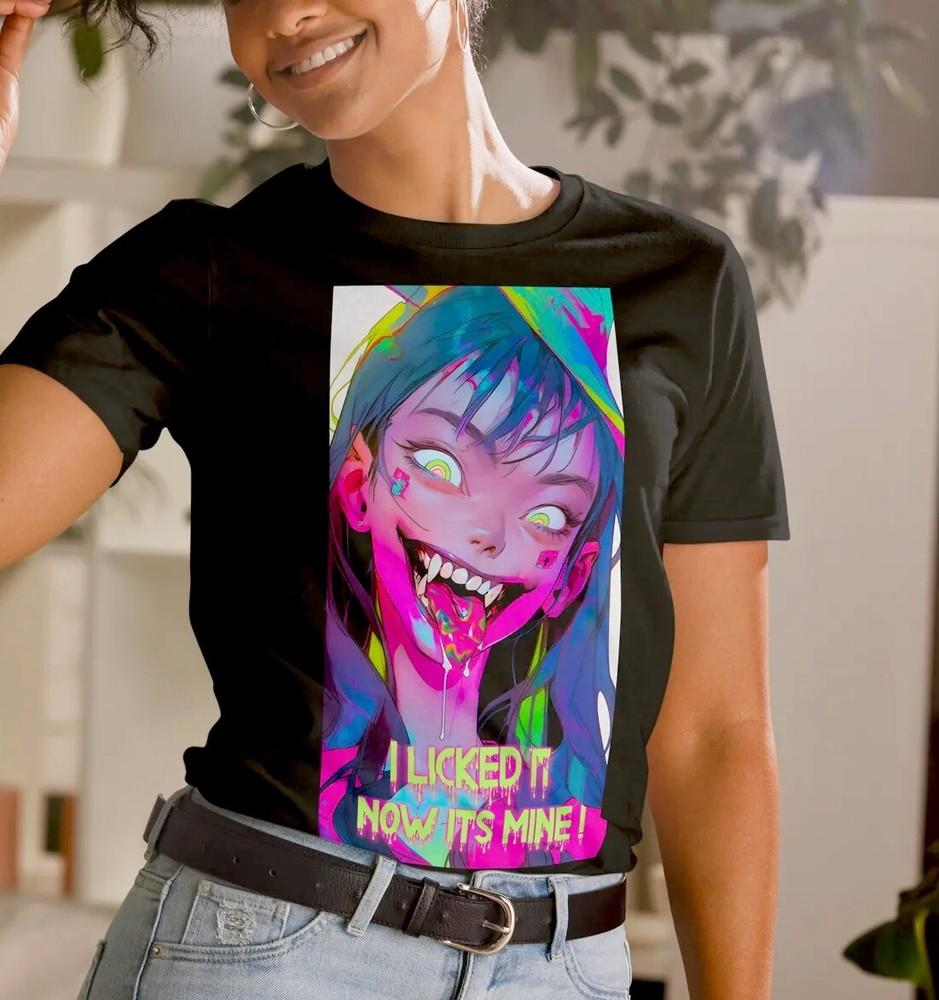 

Anime Girl Vampire Demon Devil Cyber Punk Short-Sleeve Unisex T-Shirt 4XL