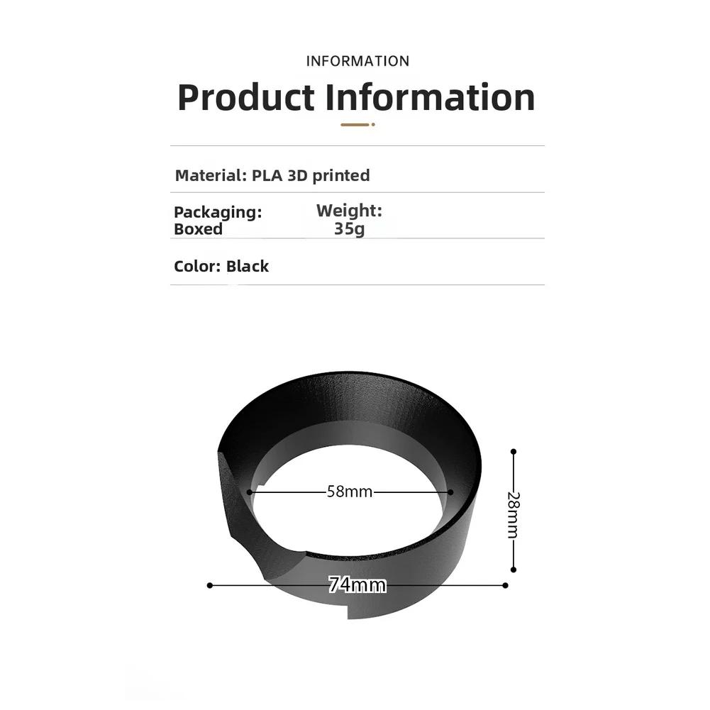 1PC Coffee Grounds Collector Ring For CRM3912c 58mm Collecting Coffee Grounds Of 58mm Espresso Grinder Replacement Accessories