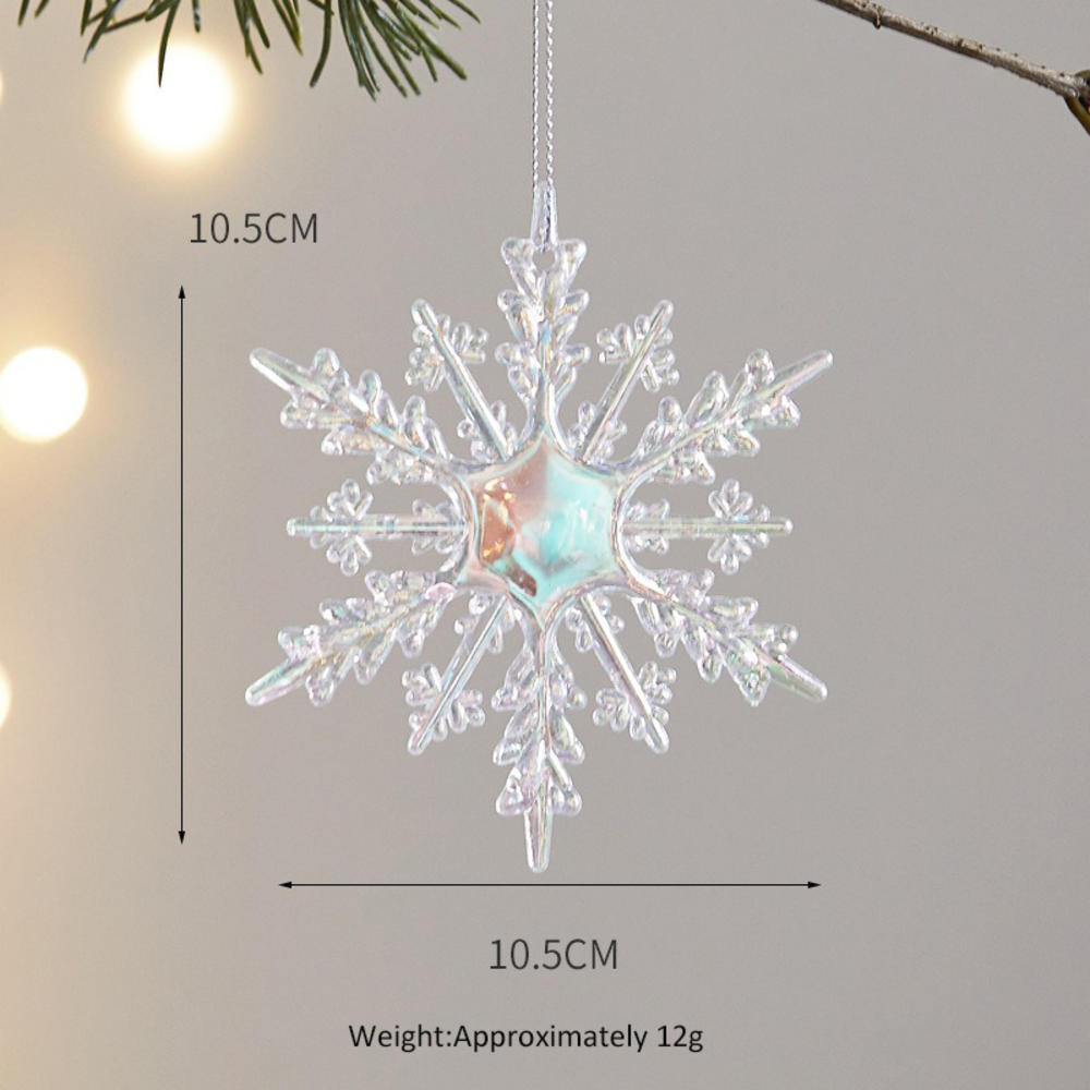 Acrylic Acrylic Snowflake Icicle Ornaments White Lifelike Drop Pendants Crystal Christmas Deer Pendant Xmas Tree New Year 2025