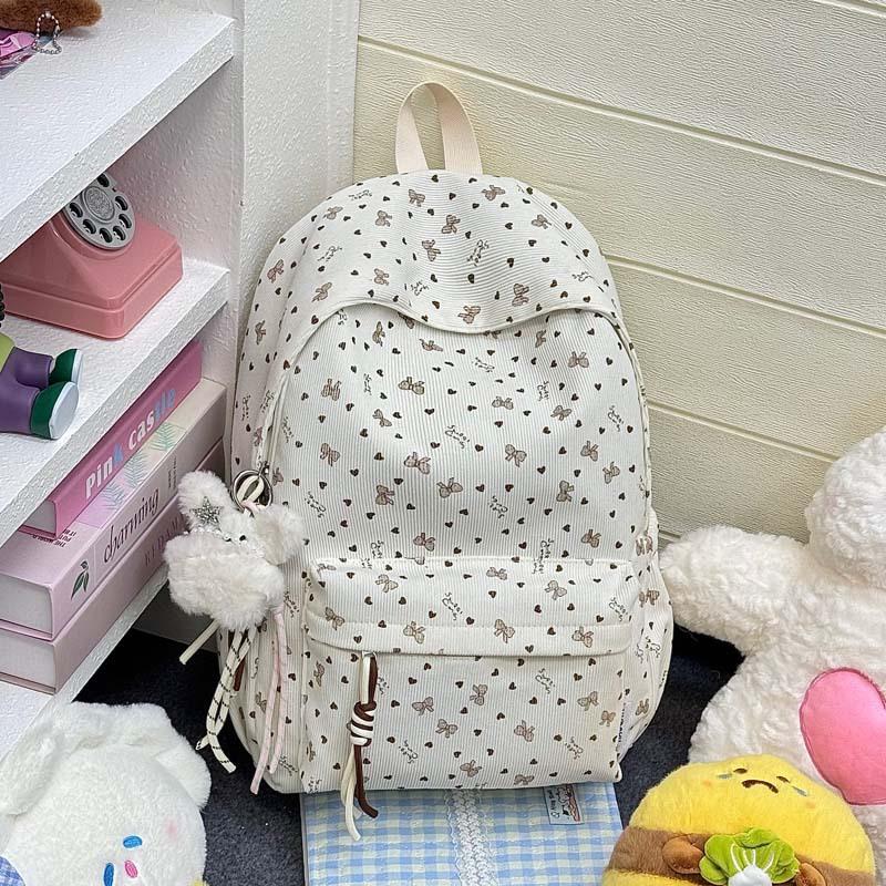 Schultasche Rucksack College-Student neuer Rucksack große Kapazität Schleife frische Schultasche Mittelschülerin süß 1011
