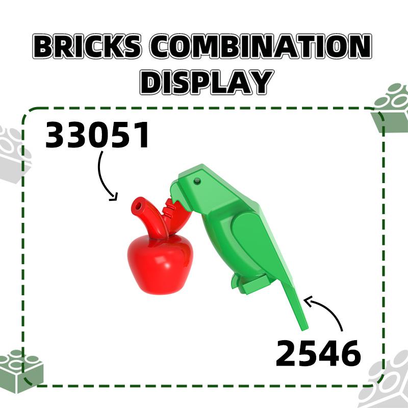 Non-Toxic 163Pcs/Lot 33051 Apple Building Blocks Moc Fruit Accessories Compatible Bricks Children Toys Gift Box