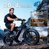 Aairsk Elektrische Fiets voor Volwassenen, 20x4" Dikke Banden, 48V 15Ah Verwijderbare Batterij, 25km/u E-Mountainbike NFC