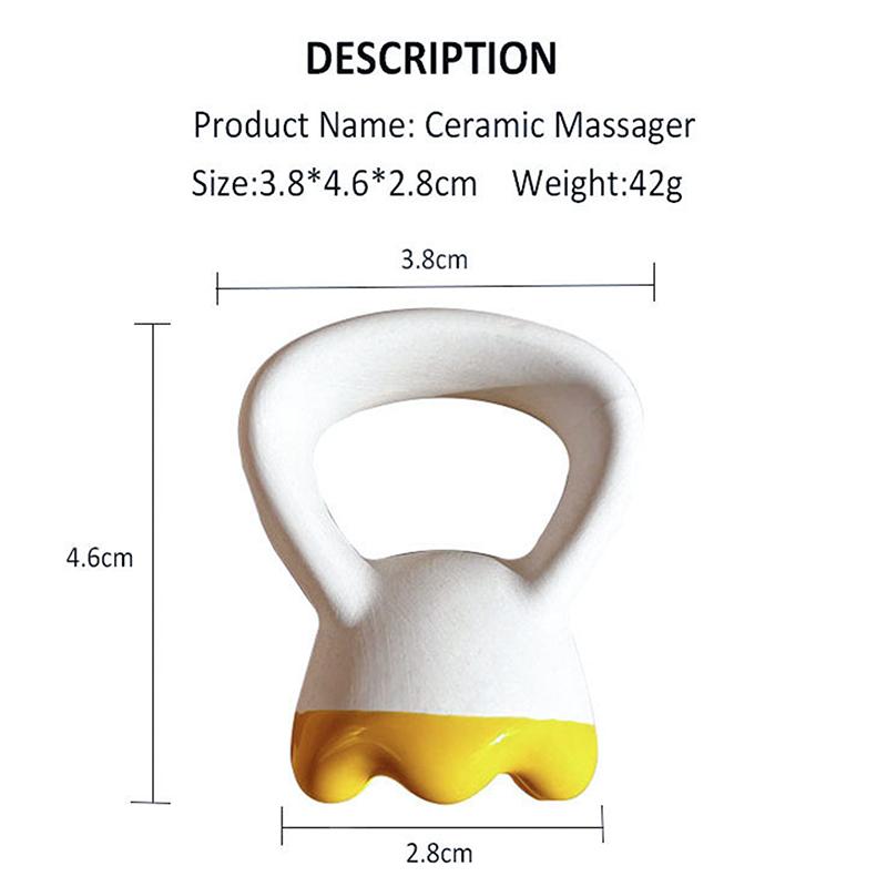 Ceramic Gua Sha Massage Plate Ring Shape Skin Tightening Compact Ergonomic Guasha Board for Face Head Shoulder Knee