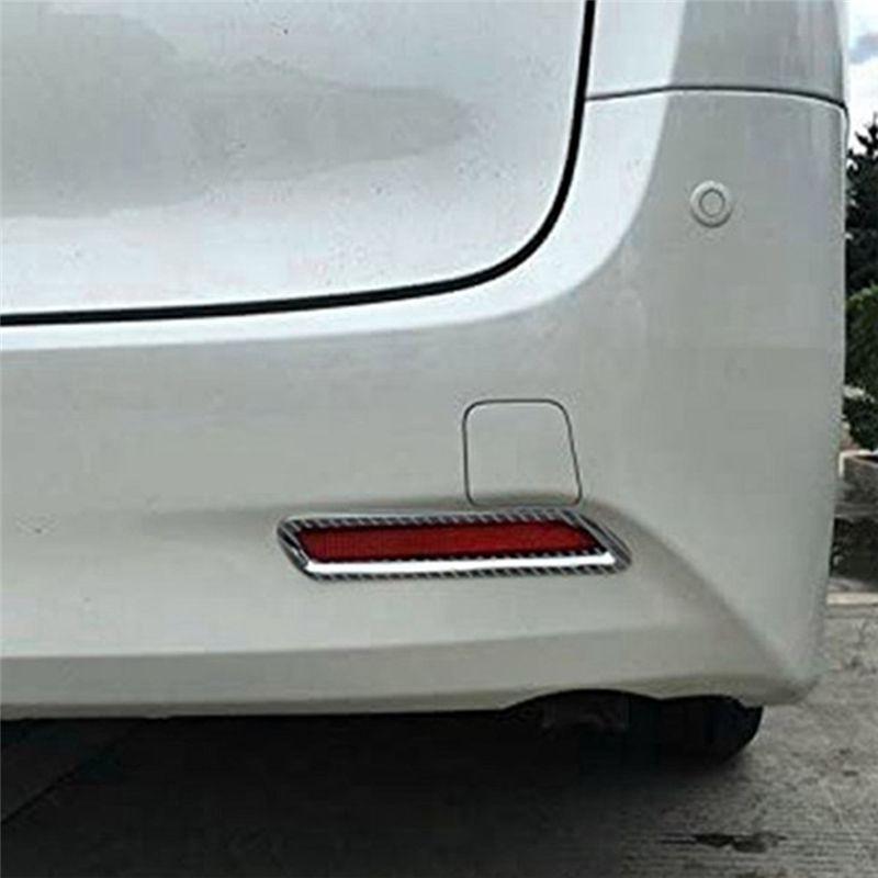 Authentic 1 Pair Fog Light Cover Rear Bumper Reflector Cover Car Carbon Fiber For Toyota Alphard Vellfire 2015-